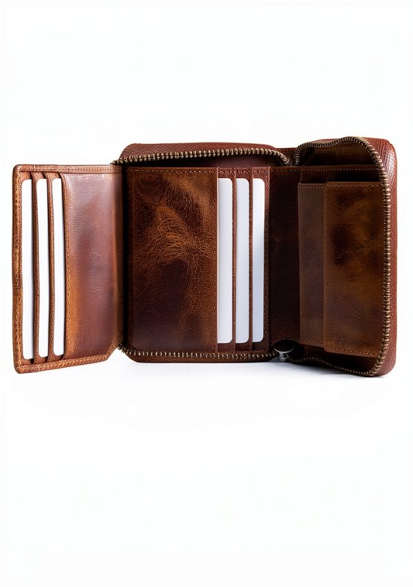 Berliner Buffalo Leather Wallet Women RFID Card Slots-3