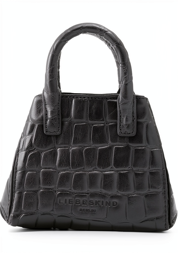 Liebeskind Berlin leather bag showing crocodile embossing and adjustable sides