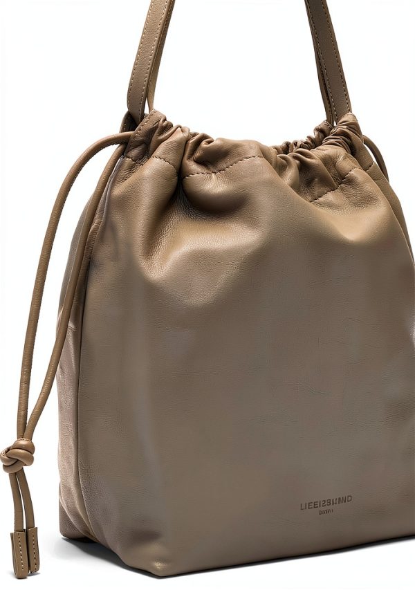 Liebeskind Berlin Hobo Bag Women Sheep Leather Neutral Grey-3