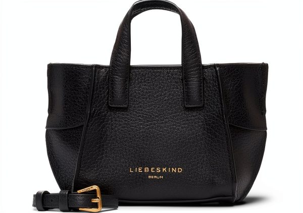 Liebeskind Berlin Womens Leather Bag Magnetic Closure Black-0