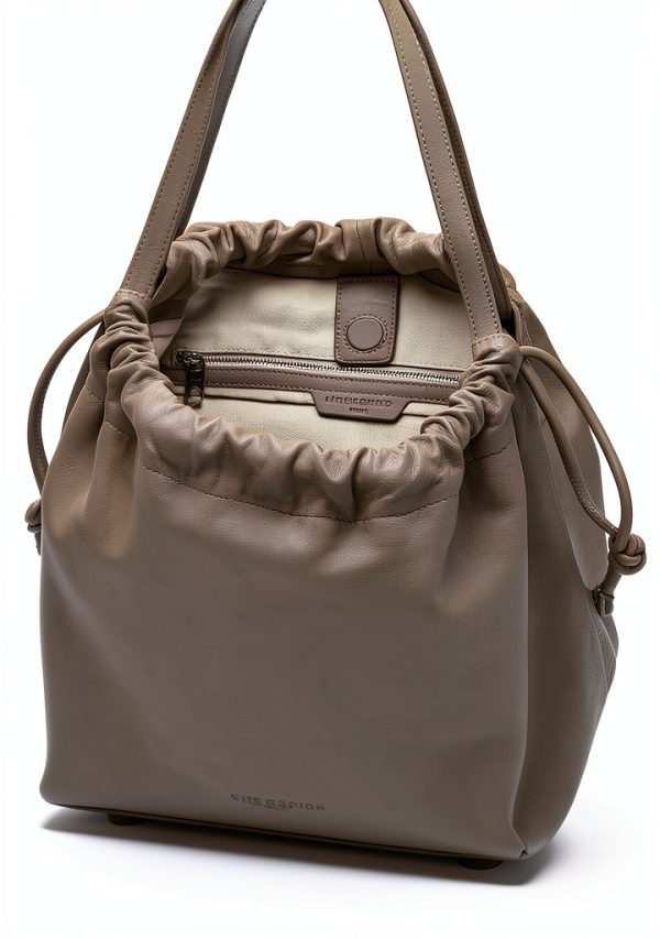 Liebeskind Berlin Hobo Bag Women Sheep Leather Neutral Grey-1