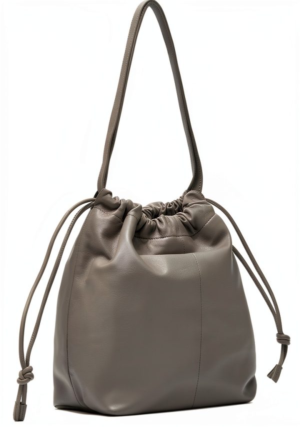 Liebeskind Berlin Hobo Bag Women Sheep Leather Neutral Grey-2