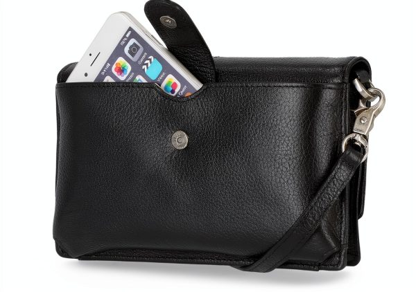 Timberland RFID Leather Crossbody Wallet Women Purse Black-3