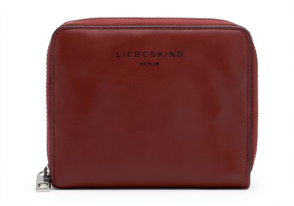 s.Oliver Leather Wallet Women Slim Design Pomegranate Grey-0