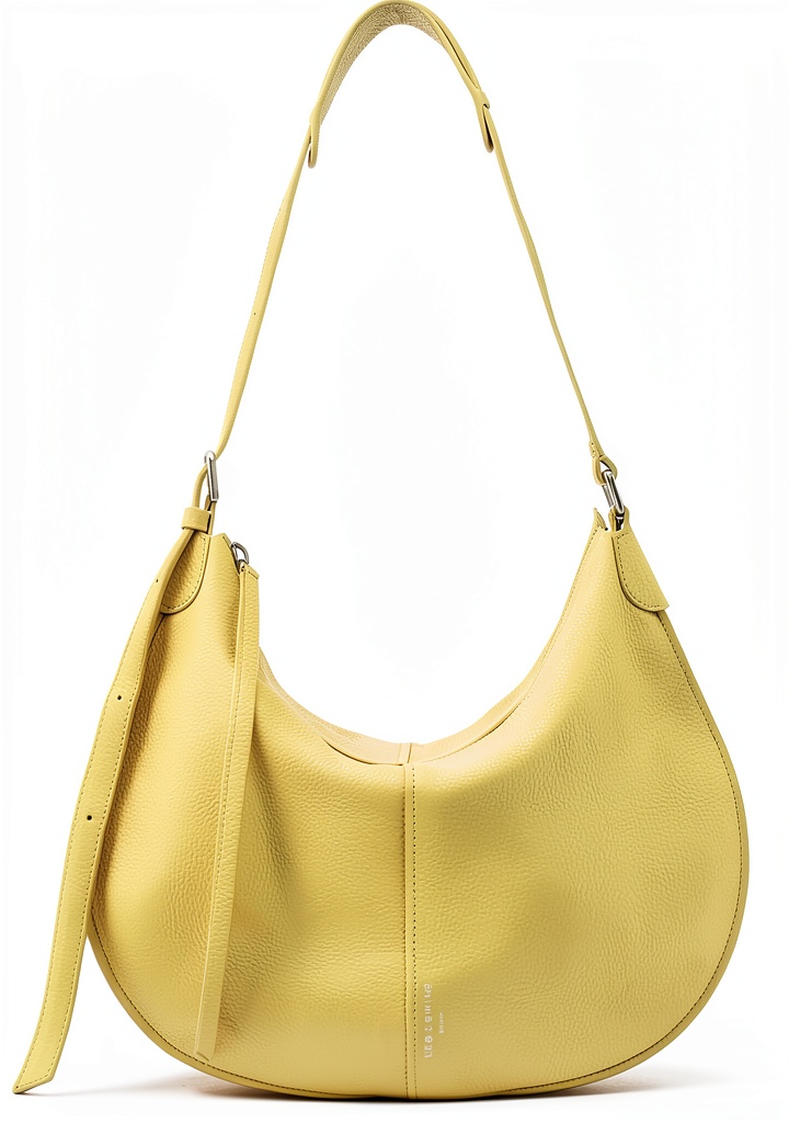 Liebeskind Berlin hobo handbag in Pale Banana color on a neutral background