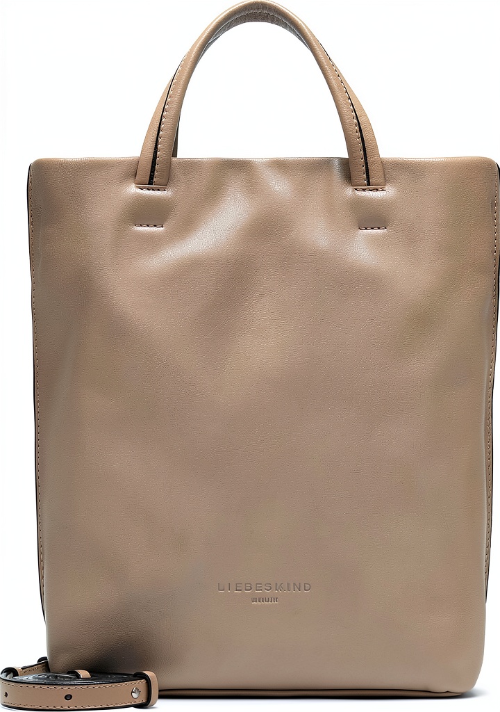 Liebeskind Berlin Hera Sheep Natural Womens Bag Stone Color being carried as crossbody bag during city commute