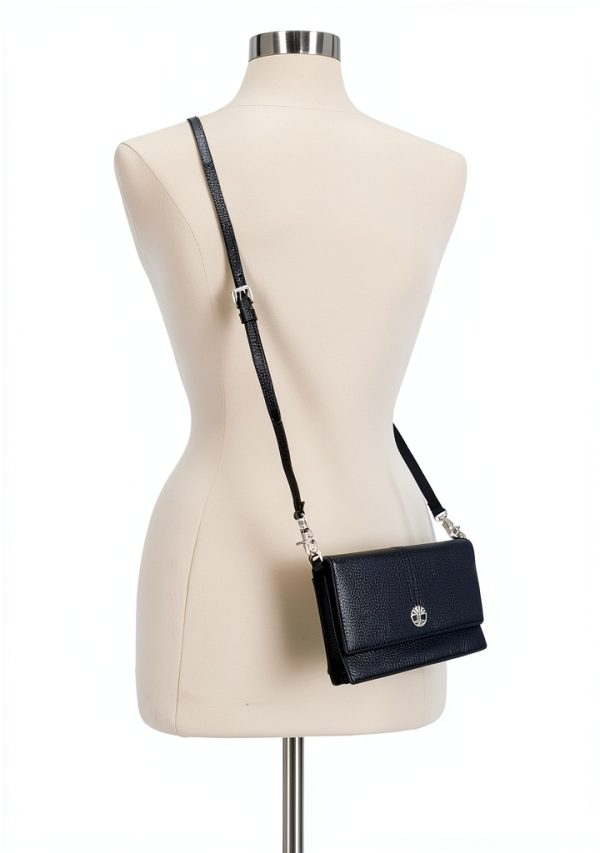 Timberland RFID Leather Crossbody Wallet Women Purse Black-4