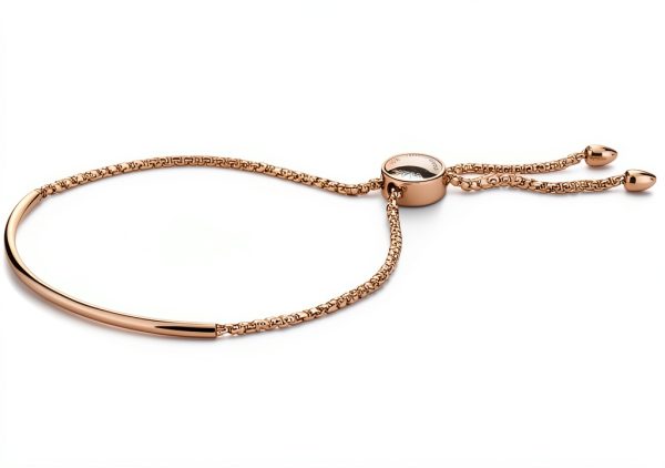 Liebeskind Berlin Rose Gold Bracelet Modern Silicone Clasp-2