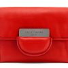 LIEBESKIND Purse Leather Slim Zipper Fiesta Red Gold Buckle-0