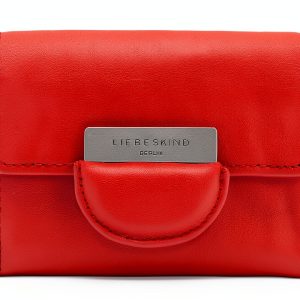 LIEBESKIND Purse Leather Slim Zipper Fiesta Red Gold Buckle-0