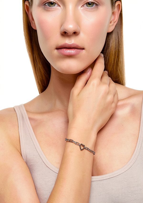 Liebeskind Berlin Heart Bracelet Stainless Steel Link Chain-2