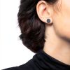 Liebeskind Stainless Steel Ear Studs Womens Jewelry Black-1