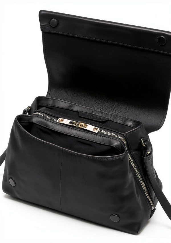 Liebeskind Berlin Crossbody Bag Women Sheep Leather Black-3