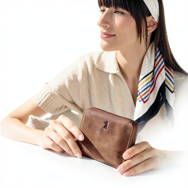 Berliner Buffalo Leather Wallet Women RFID Card Slots-9