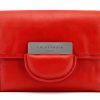 LIEBESKIND Purse Leather Slim Zipper Fiesta Red Gold Buckle-3
