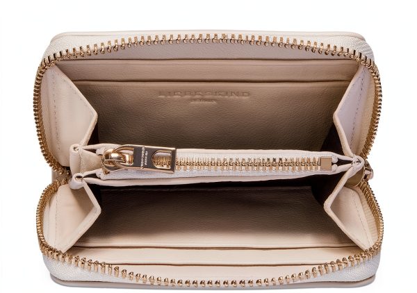 LIEBESKIND Eliza Offwhite Leather Purse RFID Protection-1