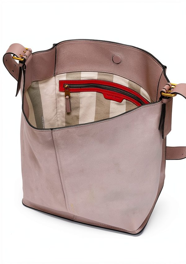 LIEBESKIND BERLIN Womens Leather Bag Suede Front Magnetic-2