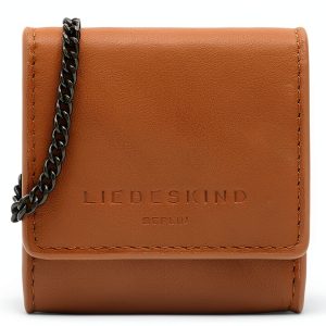 Sepia Sheepskin Leather Womens Bag Chain Strap Flap Closure-0