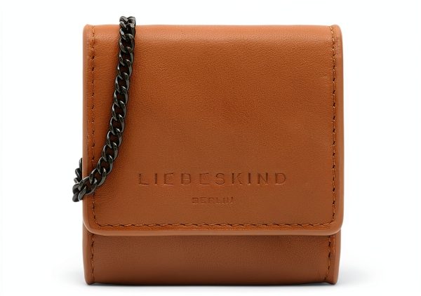 Sepia Sheepskin Leather Womens Bag Chain Strap Flap Closure-0