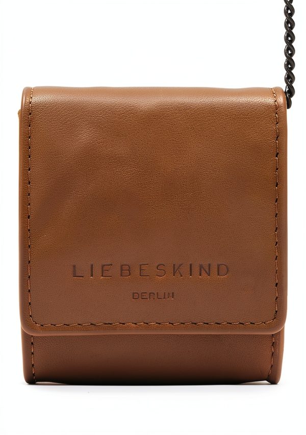 Sepia Sheepskin Leather Womens Bag Chain Strap Flap Closure-3