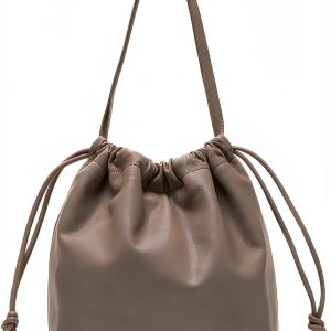 Liebeskind Berlin Hobo Bag Women Sheep Leather Neutral Grey-0